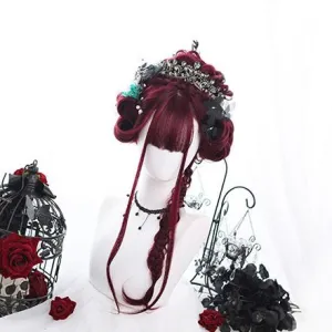 Elegant Bordeaux Red Wig SD01444