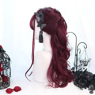 Elegant Bordeaux Red Wig SD01444