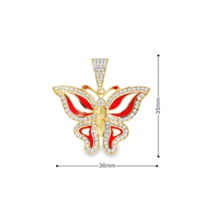 Elegant Butterfly Pendant 10k