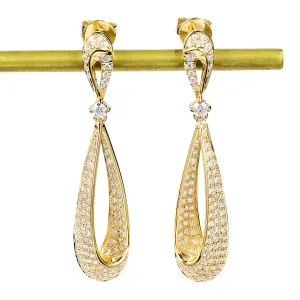 Elegant Diamond Dangle Drop Earrings