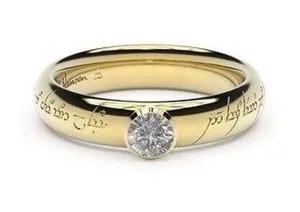 Elegant Elvish Engagement Ring, ~.33ct 14ct Yellow Gold