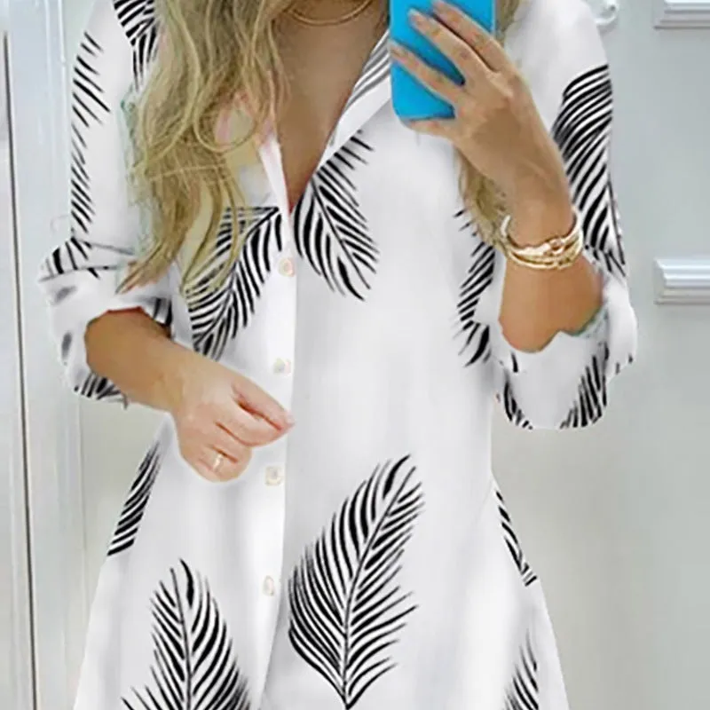 Elegant Floral Print Slit Skirt Dress
