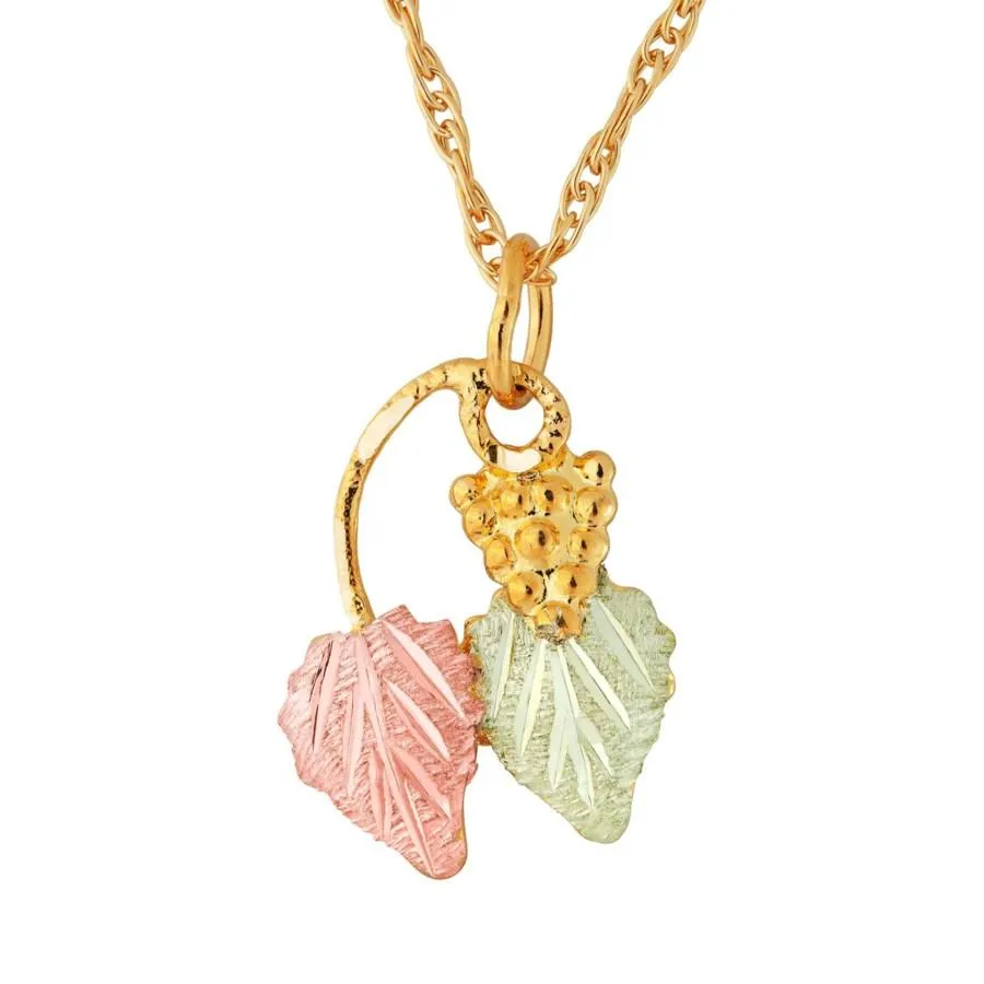 Elegant Foliage IX - Black Hills Gold Pendant