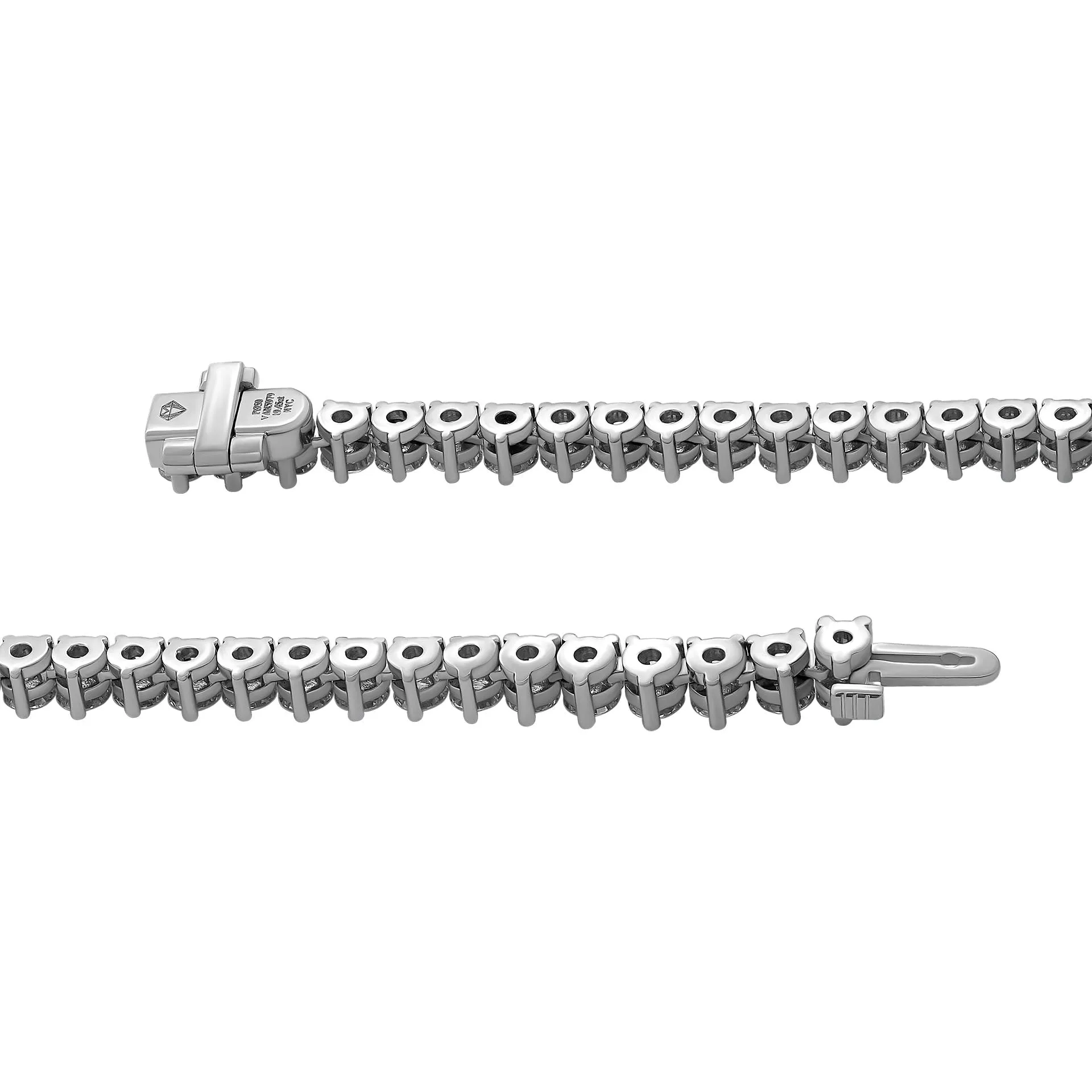 Elegant Graduated Diamond Tennis Necklace in Platinum with 19.45 Carat