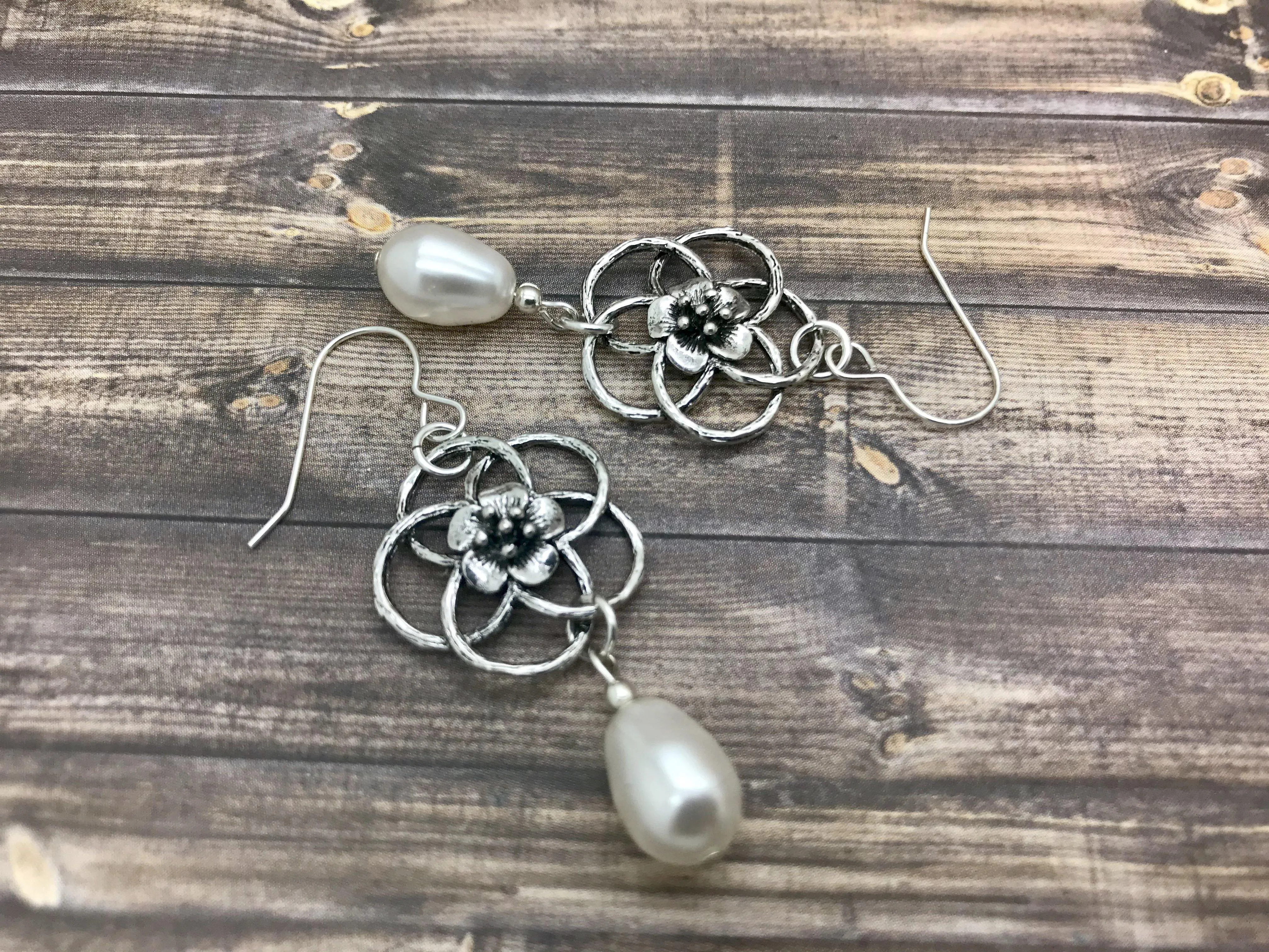 Elegant Handmade Teardrop Pearl Earrings