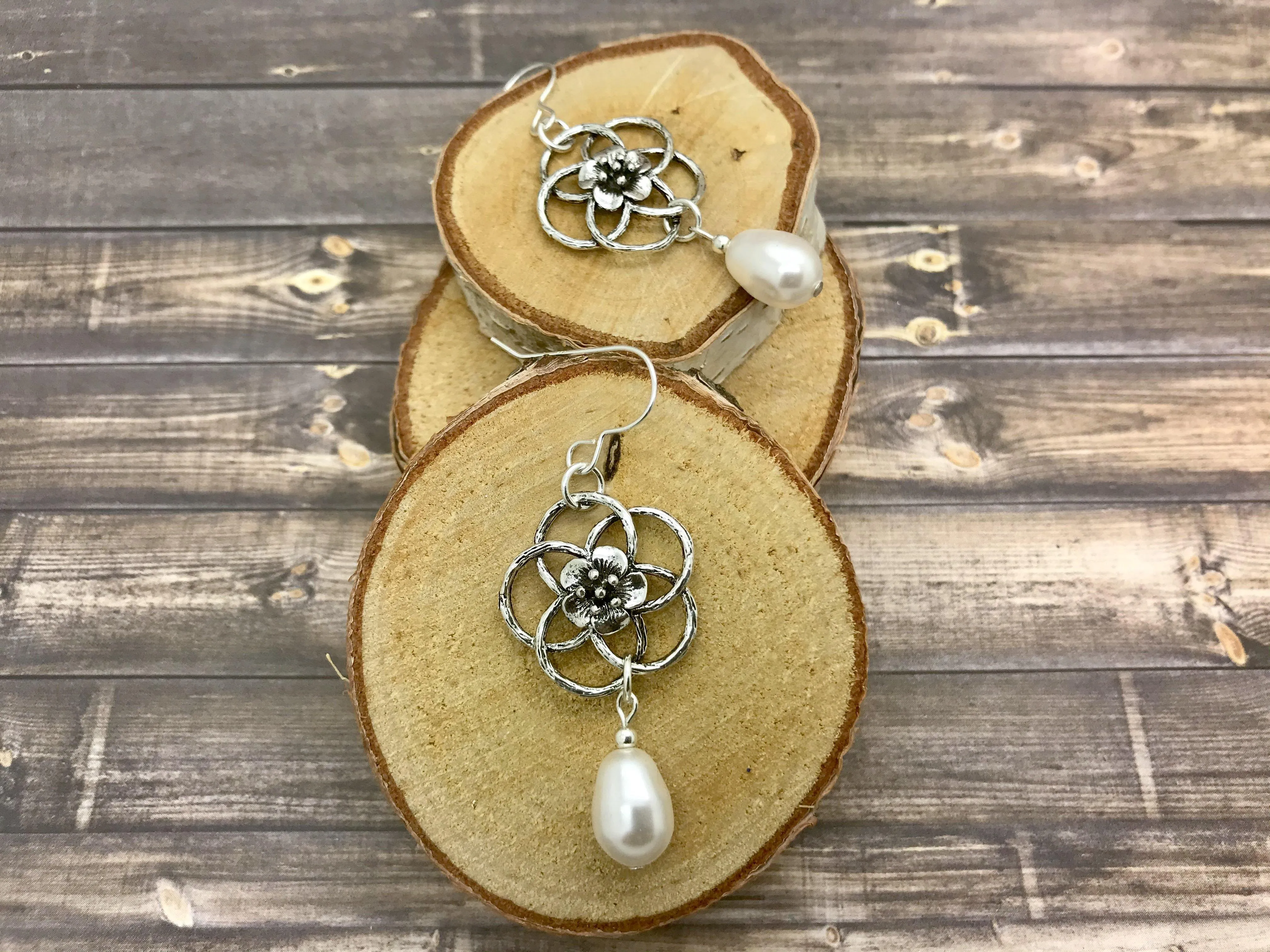 Elegant Handmade Teardrop Pearl Earrings