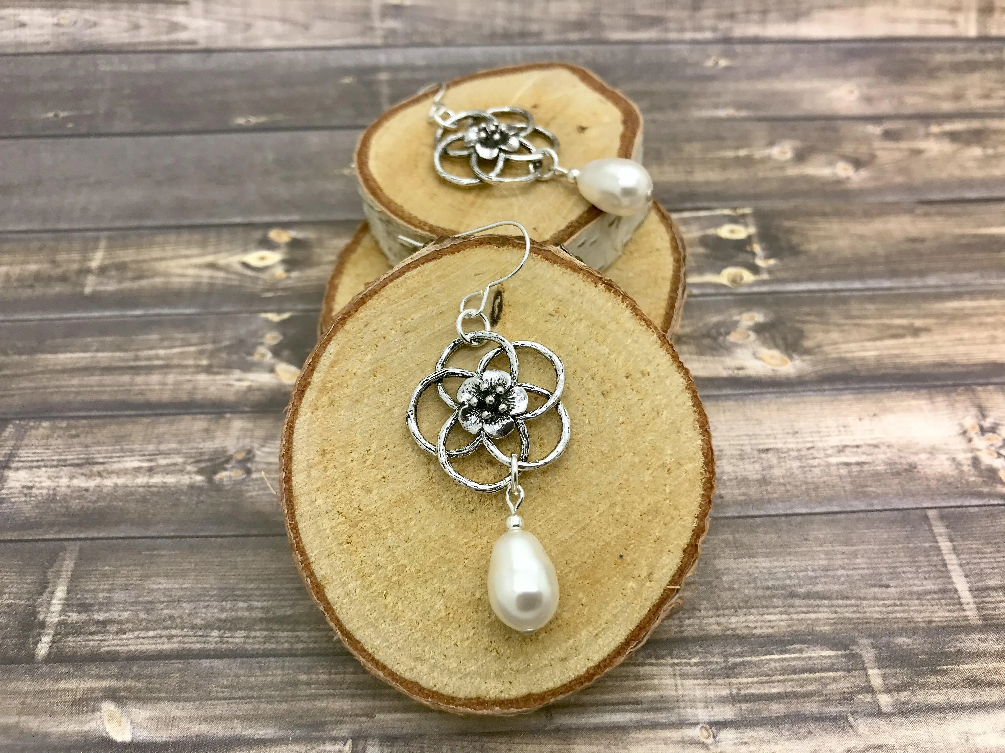 Elegant Handmade Teardrop Pearl Earrings