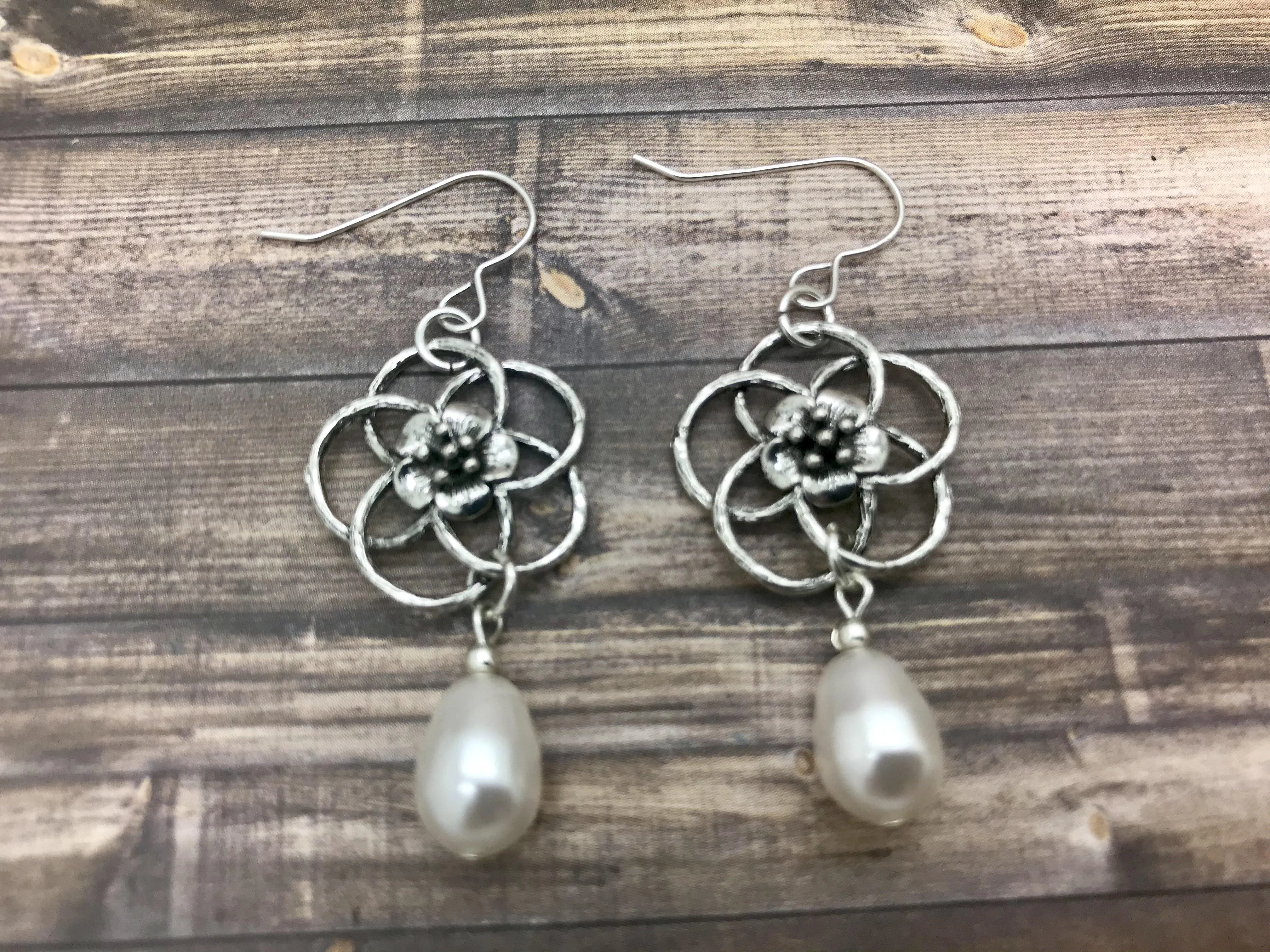 Elegant Handmade Teardrop Pearl Earrings