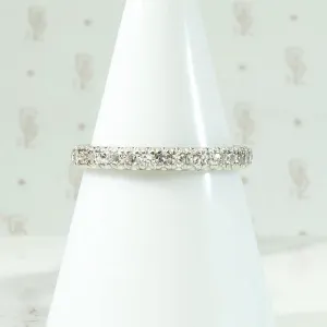 Elegant Mid Century Diamond & White Gold Eternity Band