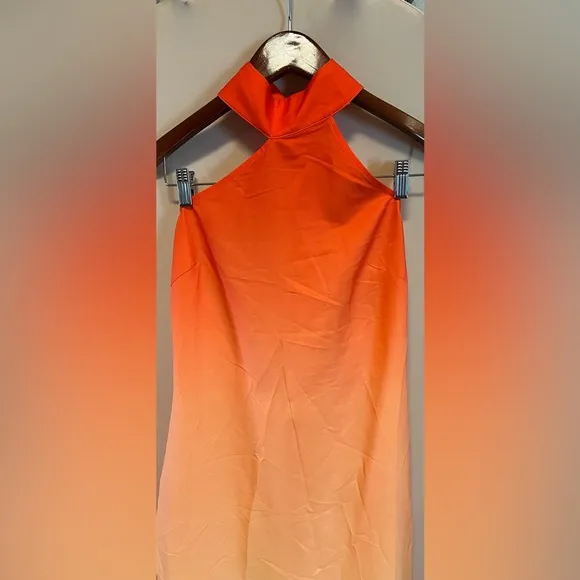 Elegant Orange Maxi Dress