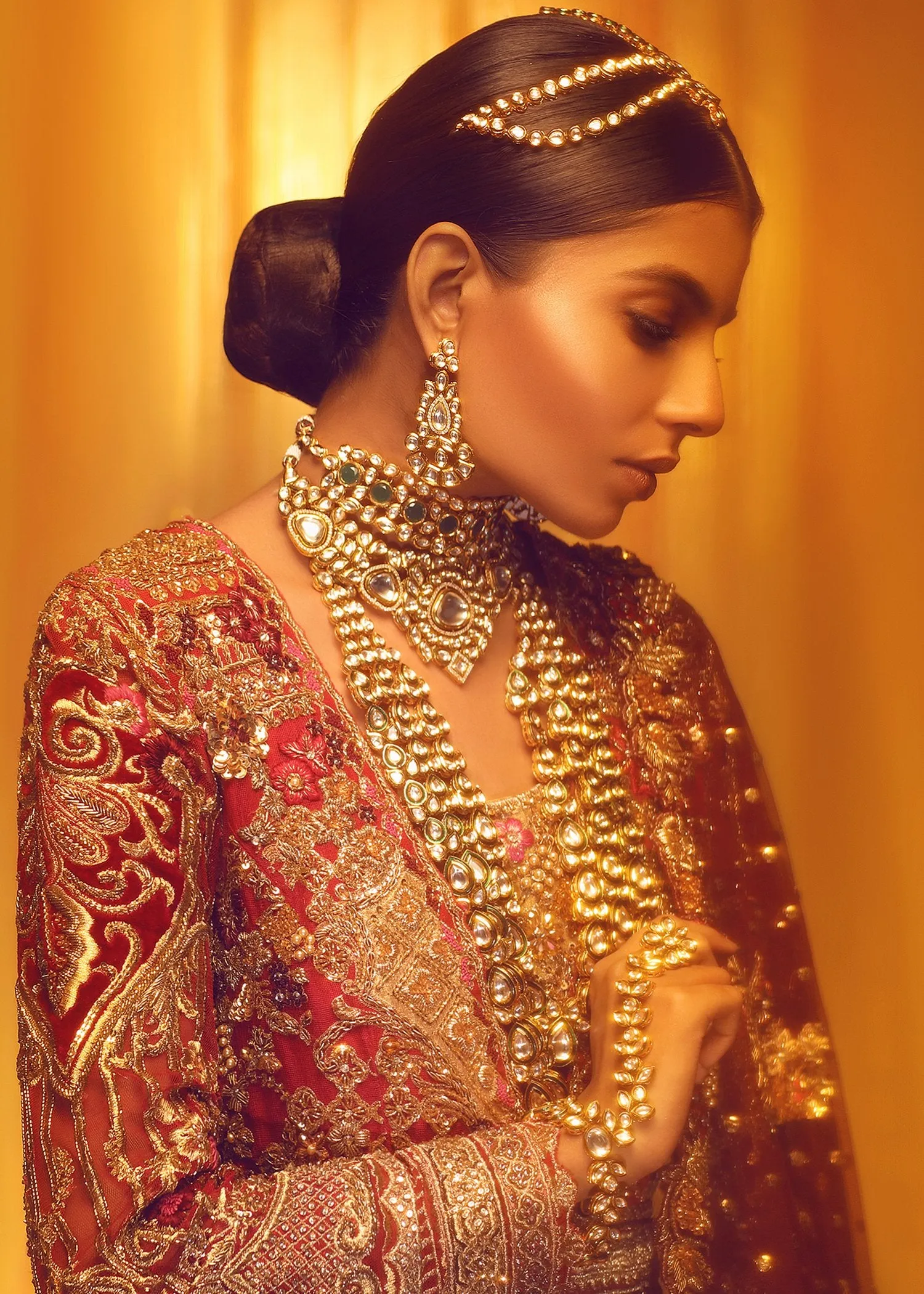 Elegant Pakistani Bridal Heavy Gharara for Wedding #J5134