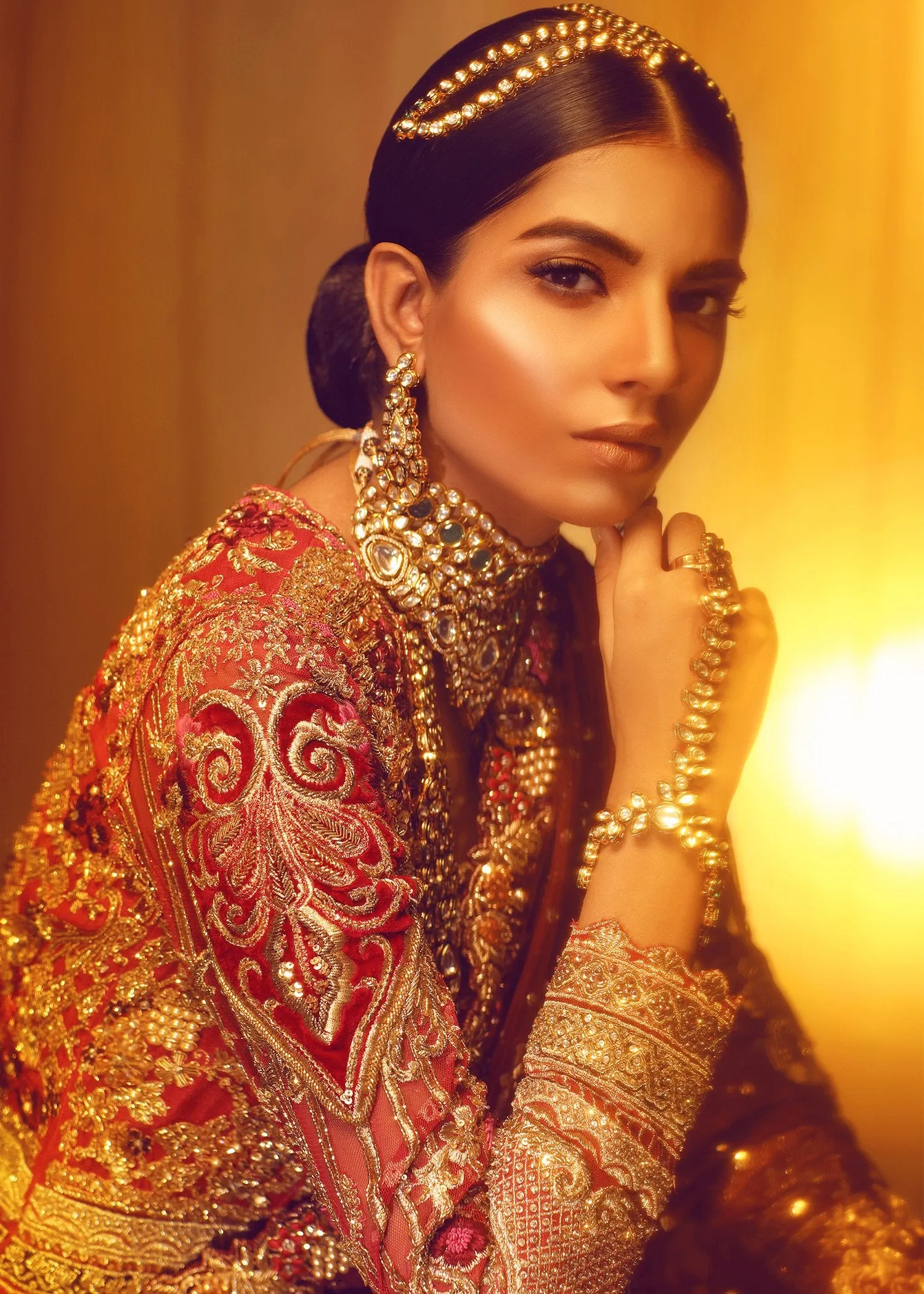Elegant Pakistani Bridal Heavy Gharara for Wedding #J5134