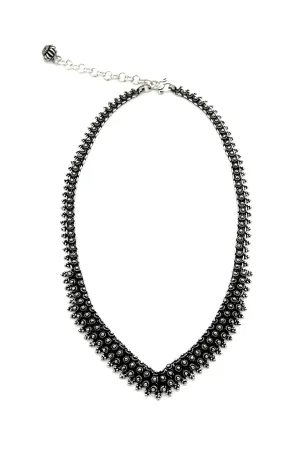 Elegant Sterling Silver Laos Necklace