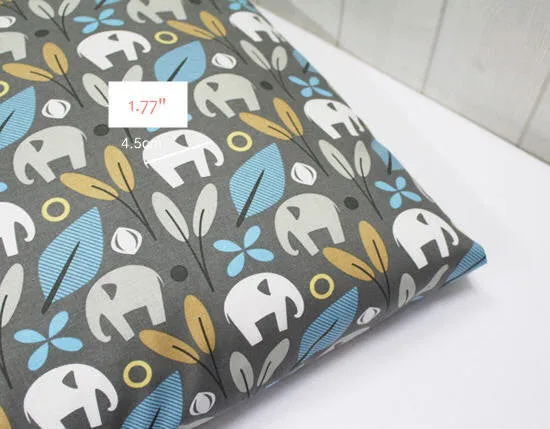 Elephants Cotton Fabric - Gray - By the Yard 43333  56859-1