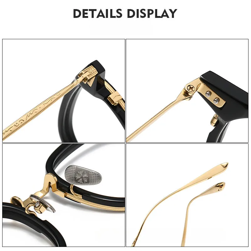 Elior Titanium Vintage Square Eyeglasses Frames