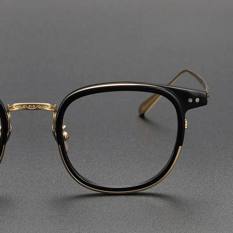Elior Titanium Vintage Square Eyeglasses Frames