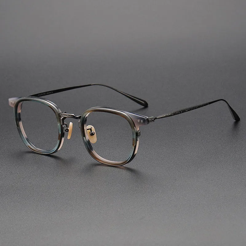 Elior Titanium Vintage Square Eyeglasses Frames