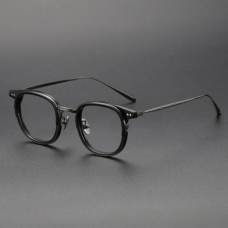 Elior Titanium Vintage Square Eyeglasses Frames