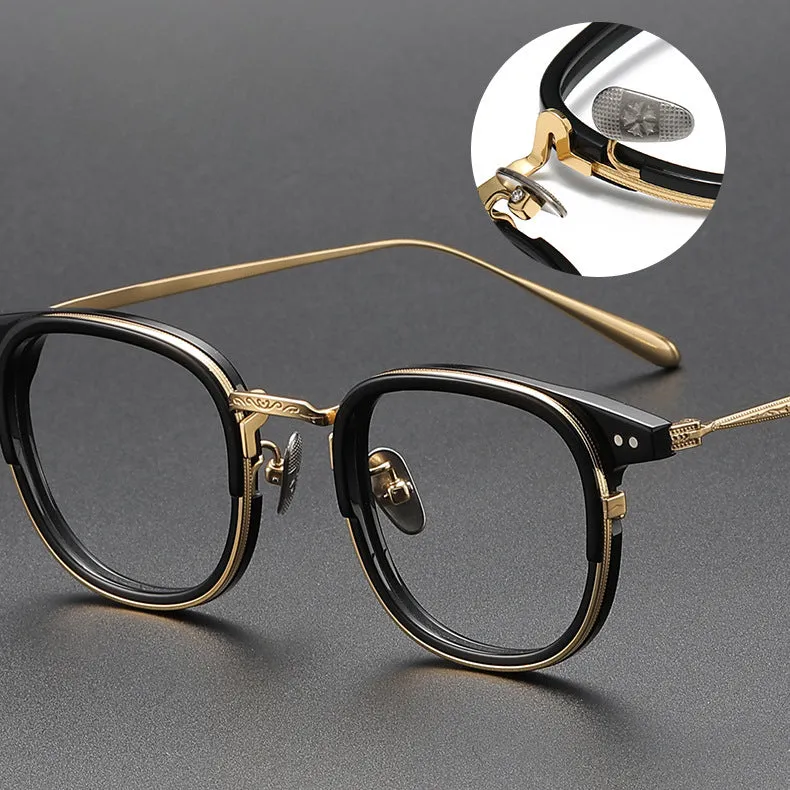 Elior Titanium Vintage Square Eyeglasses Frames