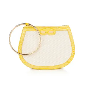 Ellie Bangle in Canvas with Yellow Trim