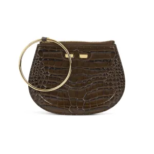 Ellie Bangle in Chocolate Croc
