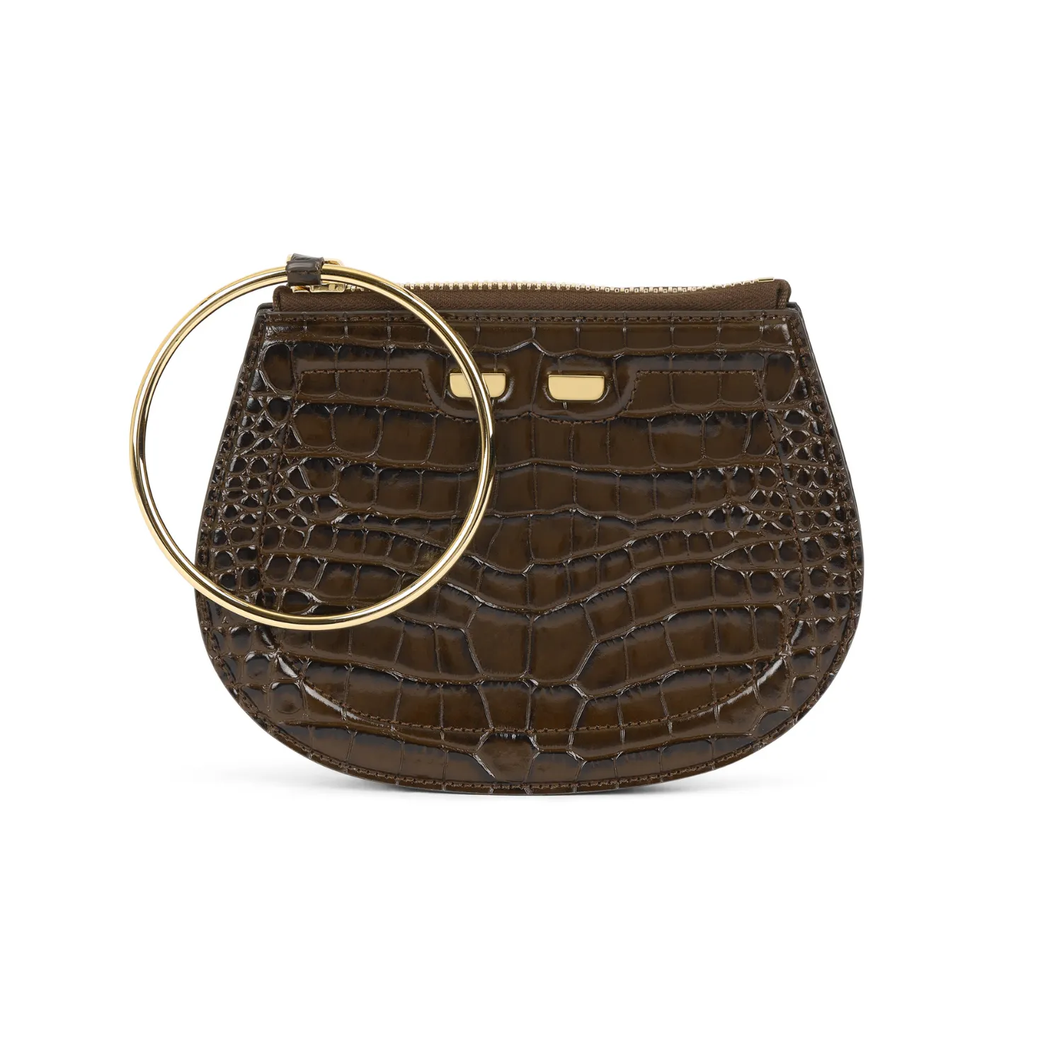 Ellie Bangle in Chocolate Croc