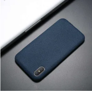 Etui Elegant Cloth Case - iPhone X / XS - Granatowy