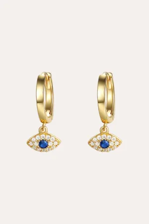 Evil Eye Hoop (Gold)