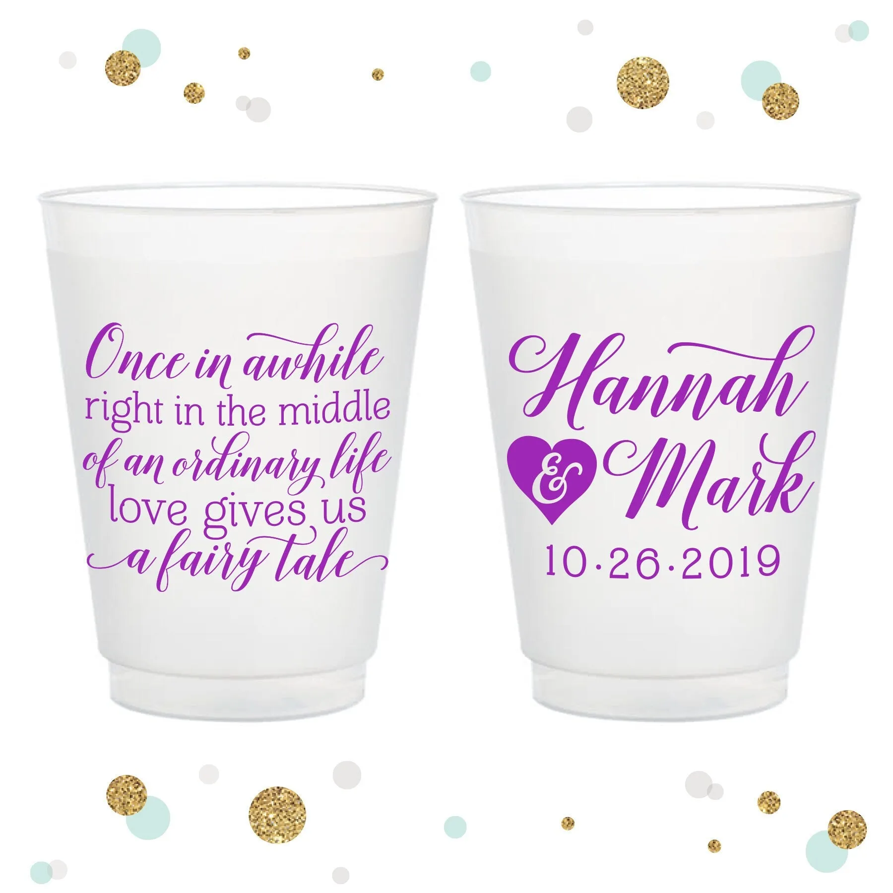 Fairy Tale - 12oz or 16oz Frosted Unbreakable Plastic Cup #85
