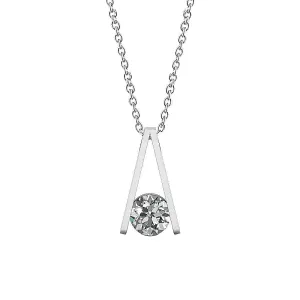 Fashionable 1 Carat Round Natural Earth Mined Diamond Pendant