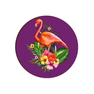 Fashionable Flamingo Round Coaster