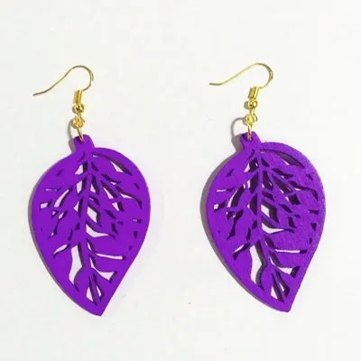 Fashionable Leaf Shape Drop Earrings