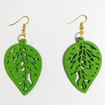 Fashionable Leaf Shape Drop Earrings