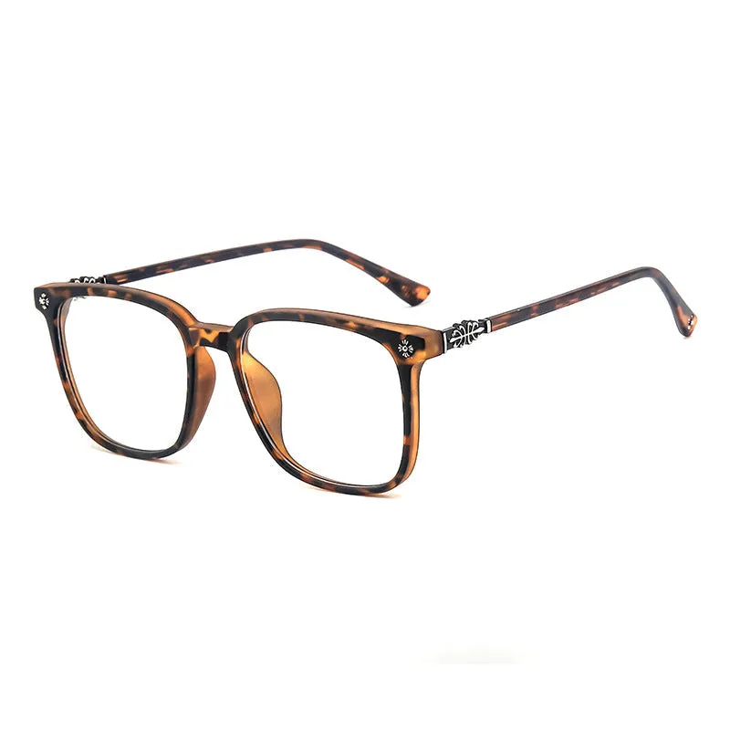 FASHIONABLE RETRO SQUARE FRAME ANTI-BLUE LIGHT READING GLASSES