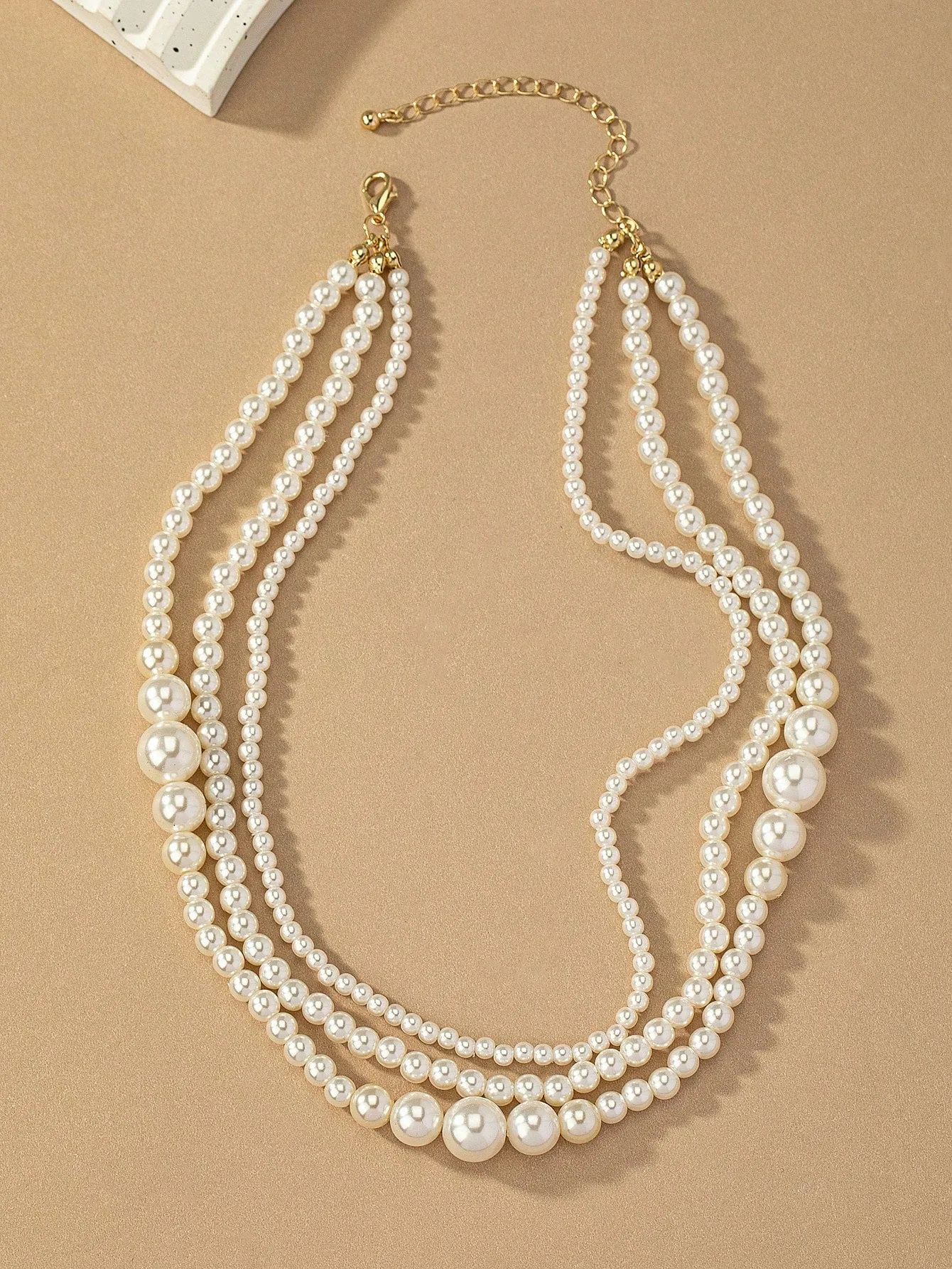 Fashionable Simple Style Faux Pearl Beaded Necklace
