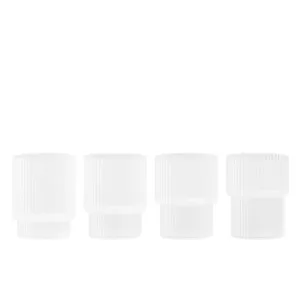 Ferm Living Ripple Glasses - Frosted, Set of 4