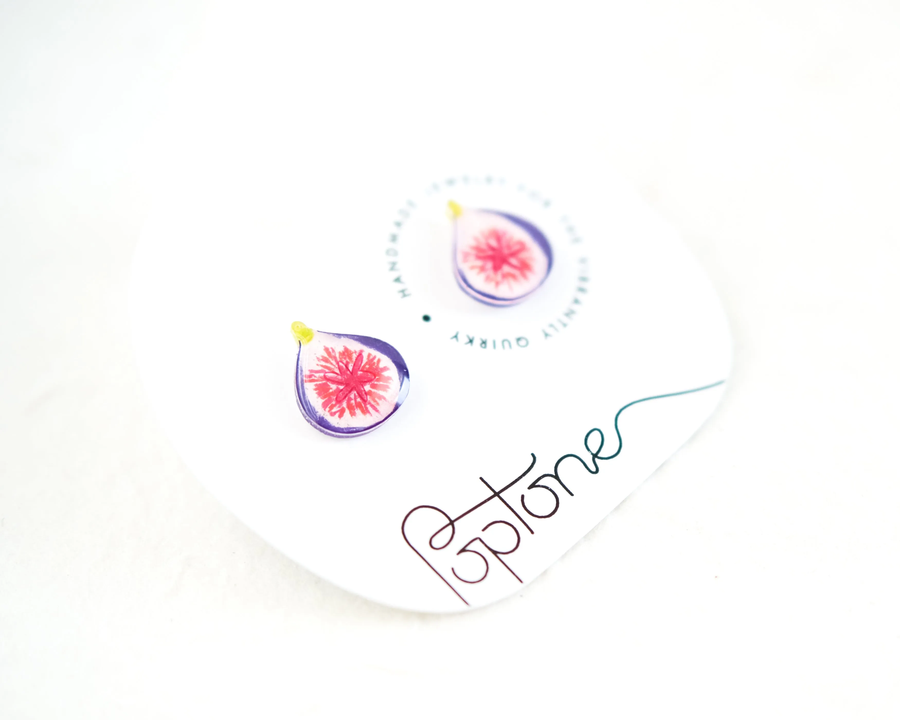 Fig Fruit Stud Earrings