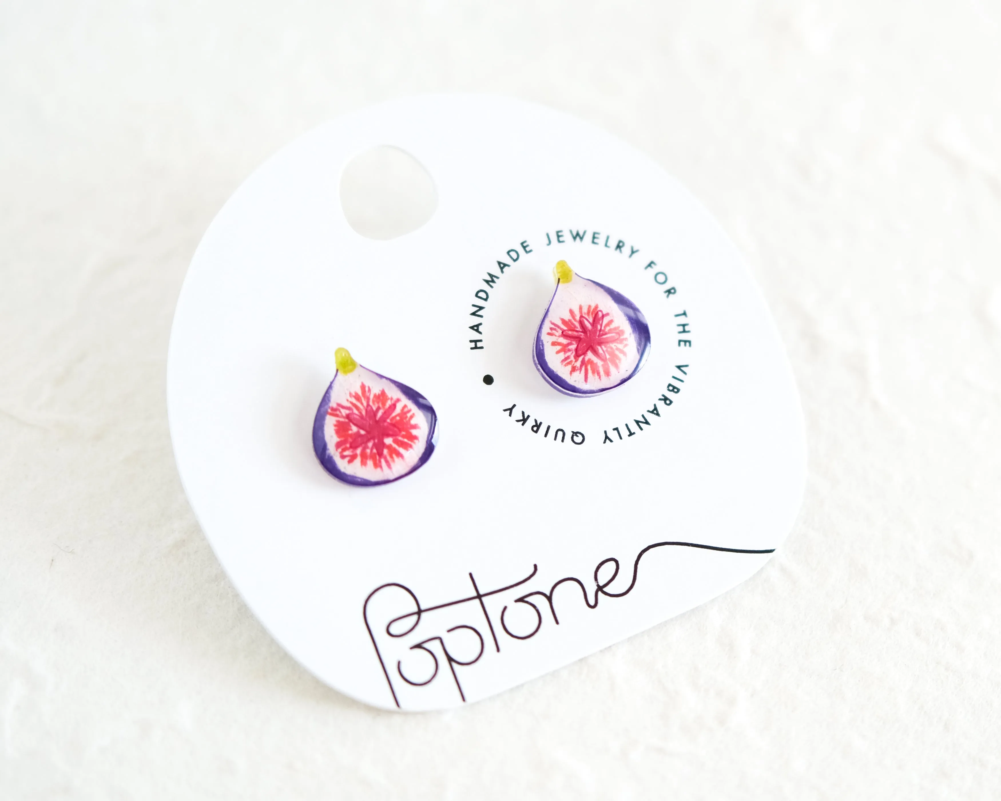 Fig Fruit Stud Earrings