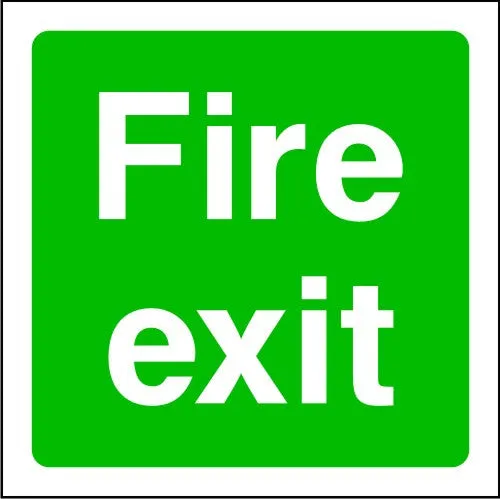 Fire Exit Safety Sign