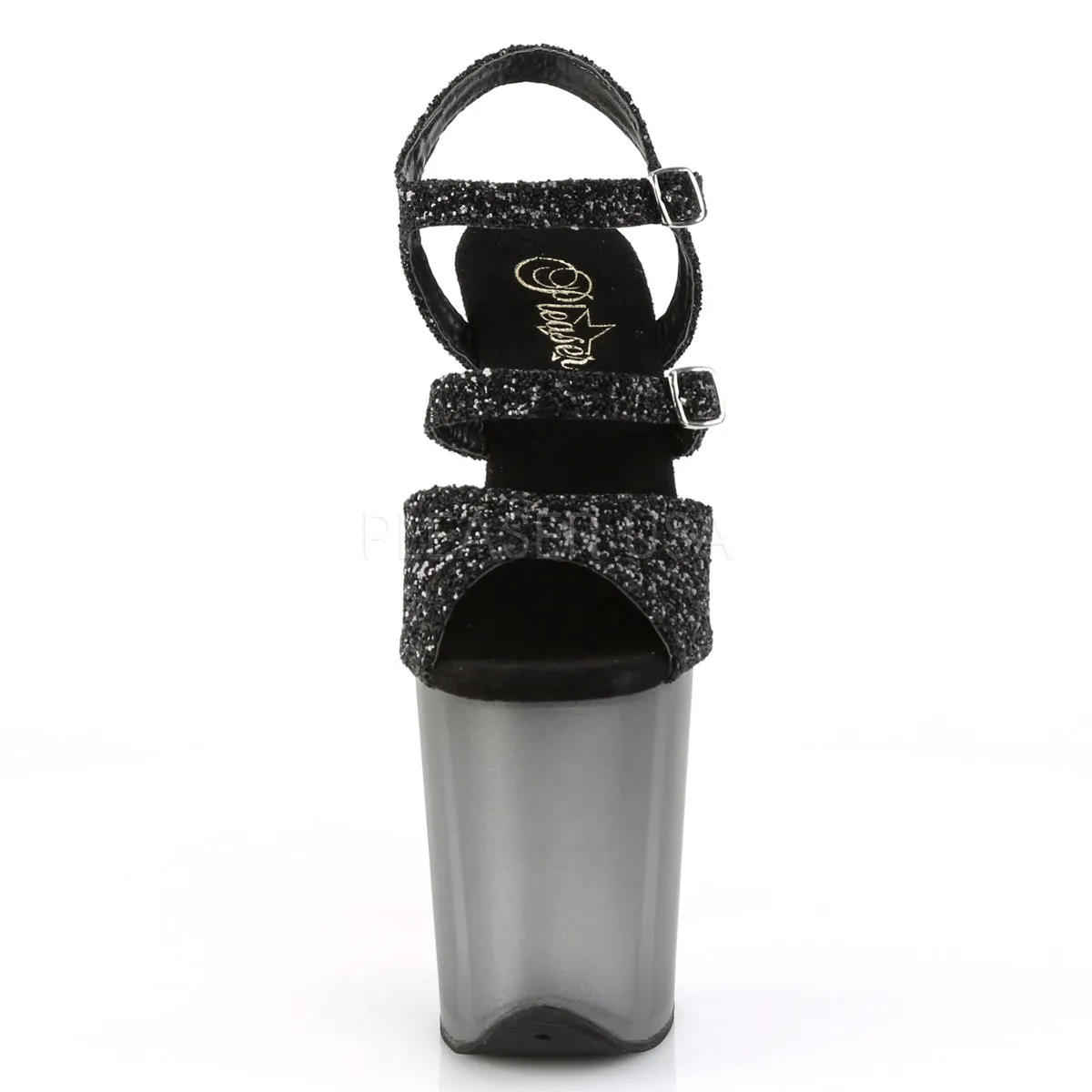 FLAMINGO-874  Black Glitter/Frosted Black