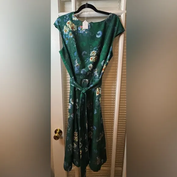 Floral Green Dress