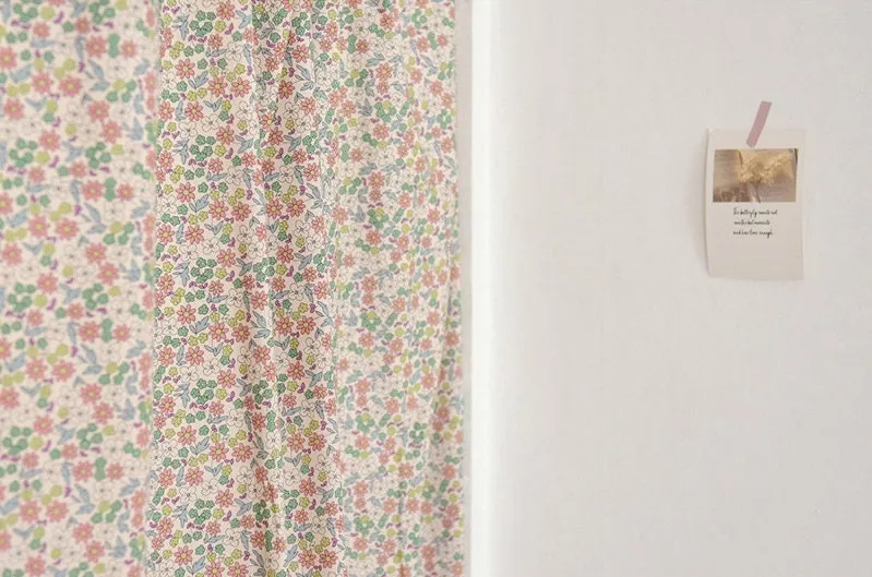 Flowers Cotton Fabric, Floral Fabric, Quality Korean Fabric - Fabric By the Yard /53993