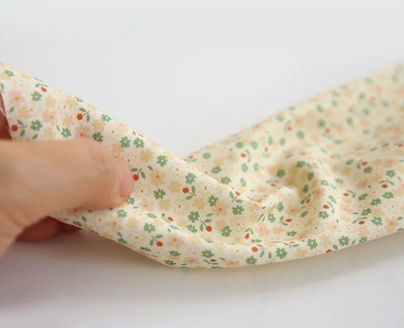 Flowers Cotton Fabric, Floral Fabric, Small Flowers Cotton Fabric, Quality Korean Fabric - Fabric By the Yard /54897