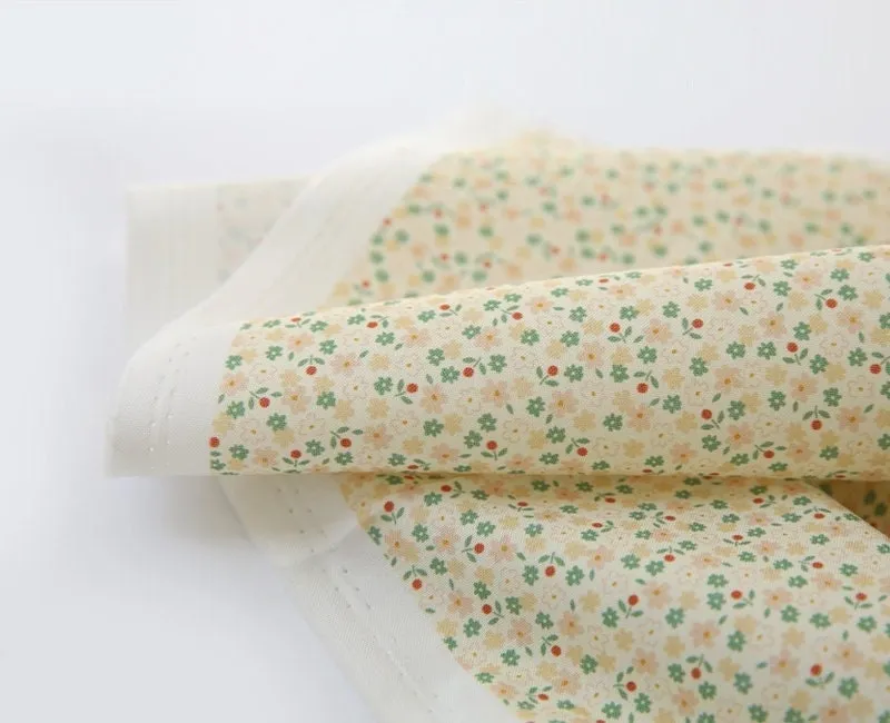 Flowers Cotton Fabric, Floral Fabric, Small Flowers Cotton Fabric, Quality Korean Fabric - Fabric By the Yard /54897