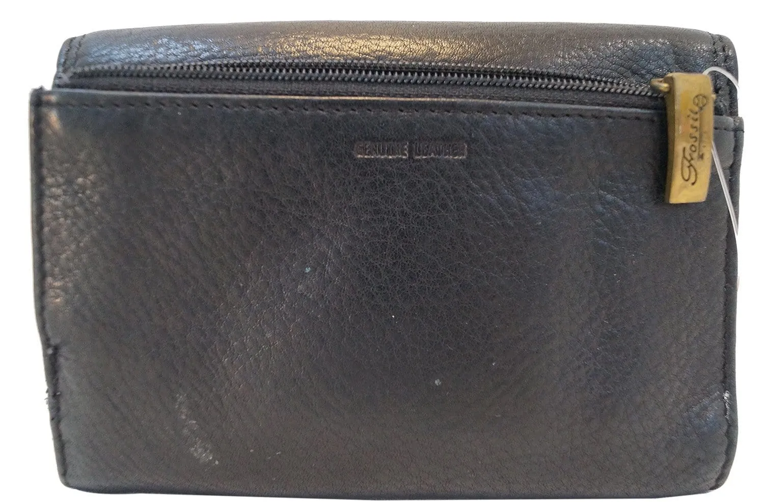 FOSSIL Trifold Black Leather Wallet - Final Call