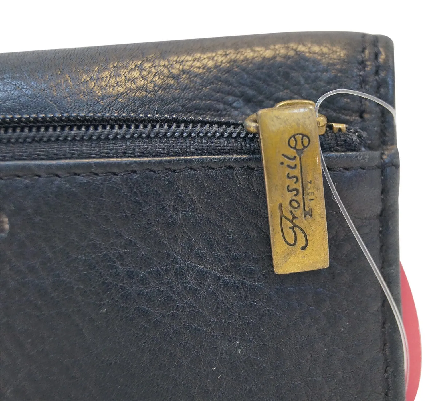 FOSSIL Trifold Black Leather Wallet - Final Call