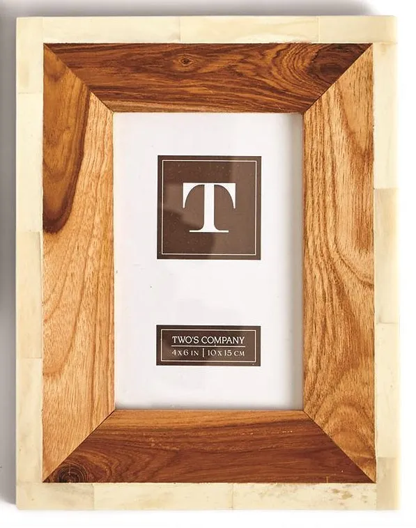 Framework Wood and Bone Photo Frame