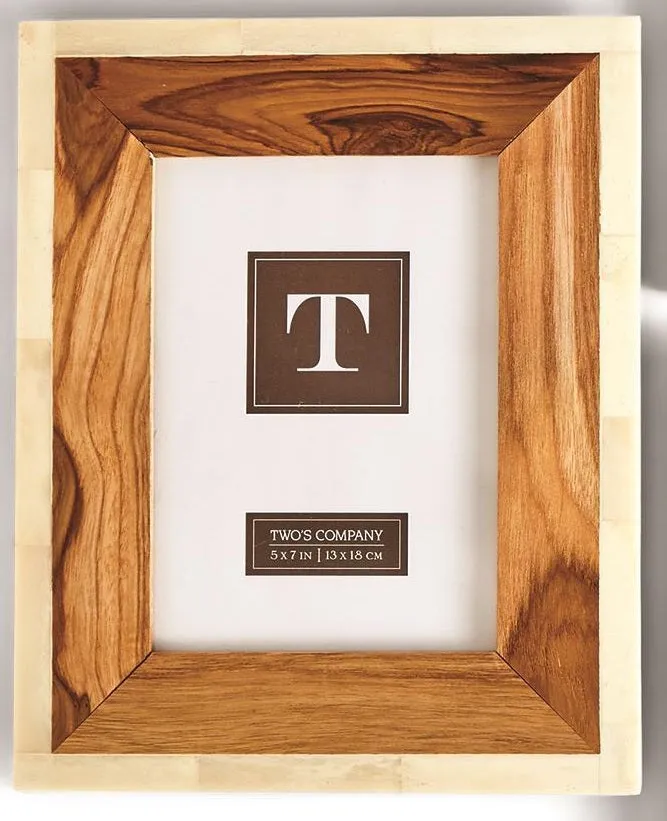 Framework Wood and Bone Photo Frame