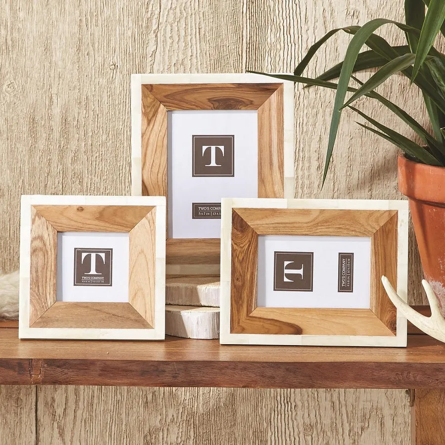 Framework Wood and Bone Photo Frame