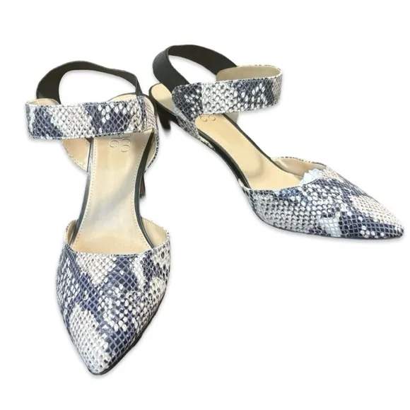 Franco Sarto Lima Snakeskin Heels pumps NWOB